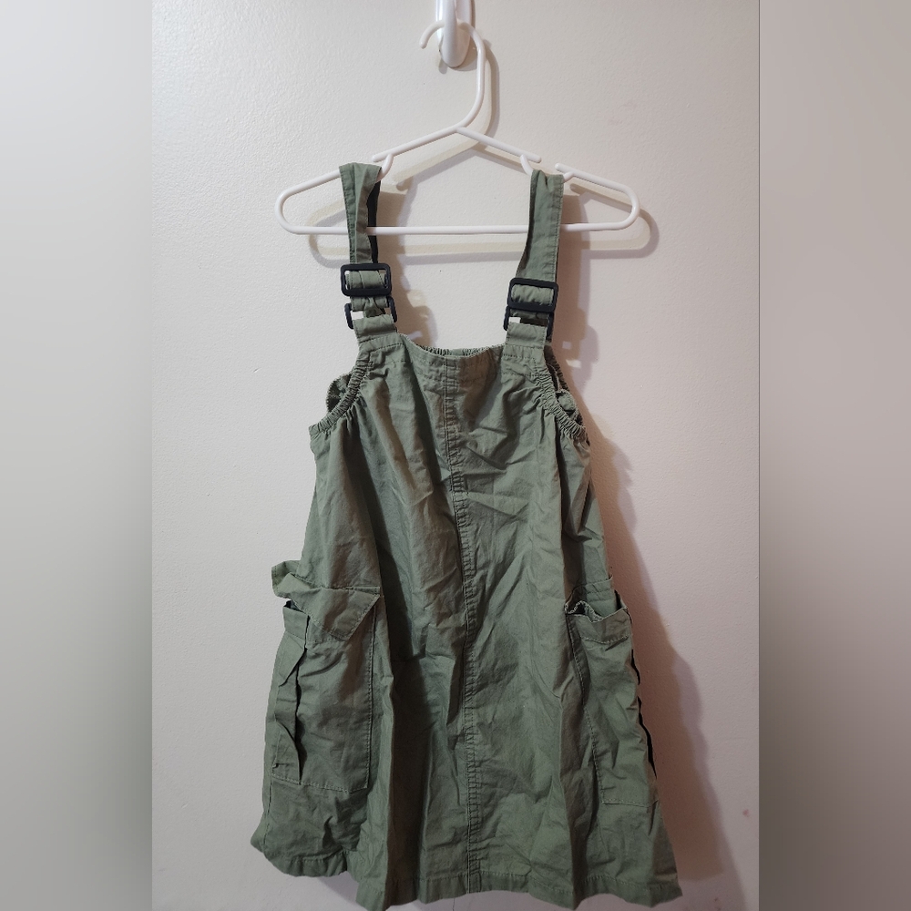 Nicole Miller Girls Green Utility Style Dress